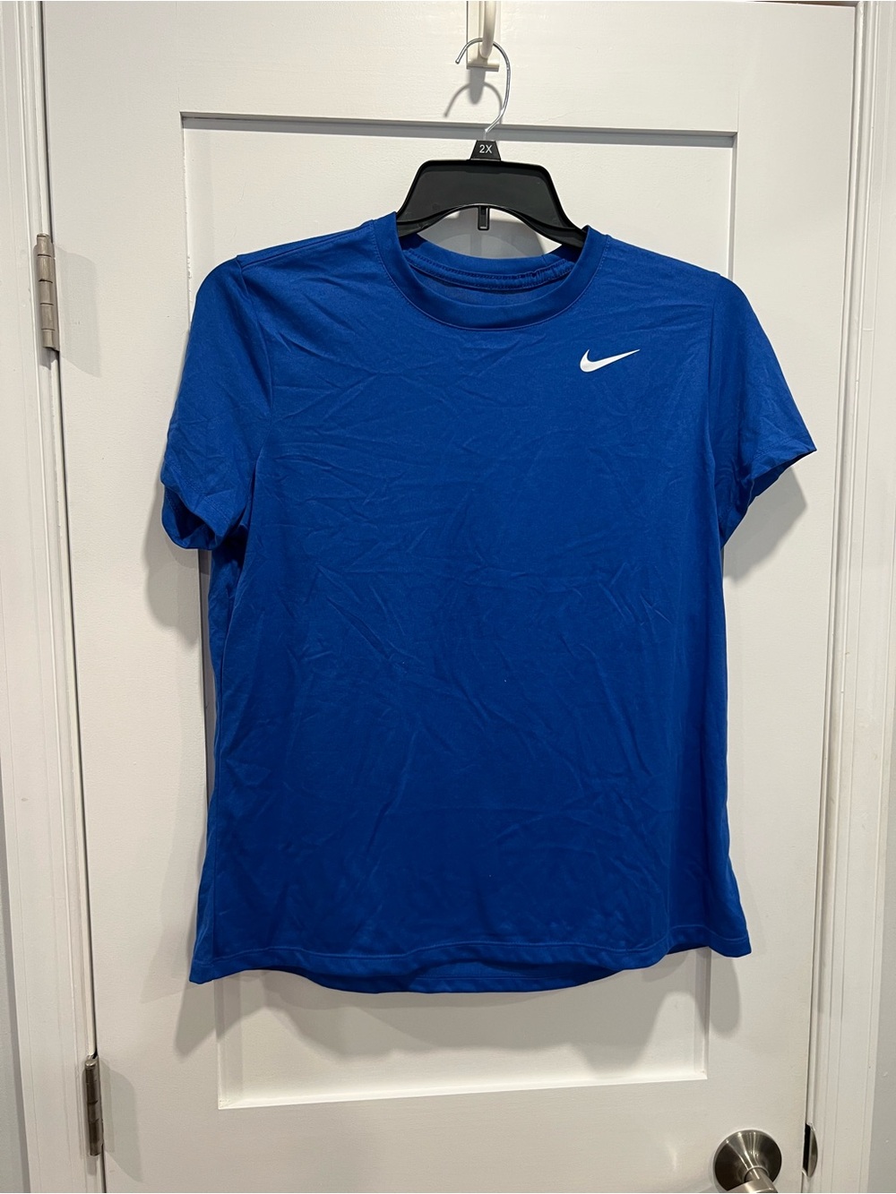 Nike Women’s Short Sleeve Crew Tee - Blue with White Swoosh